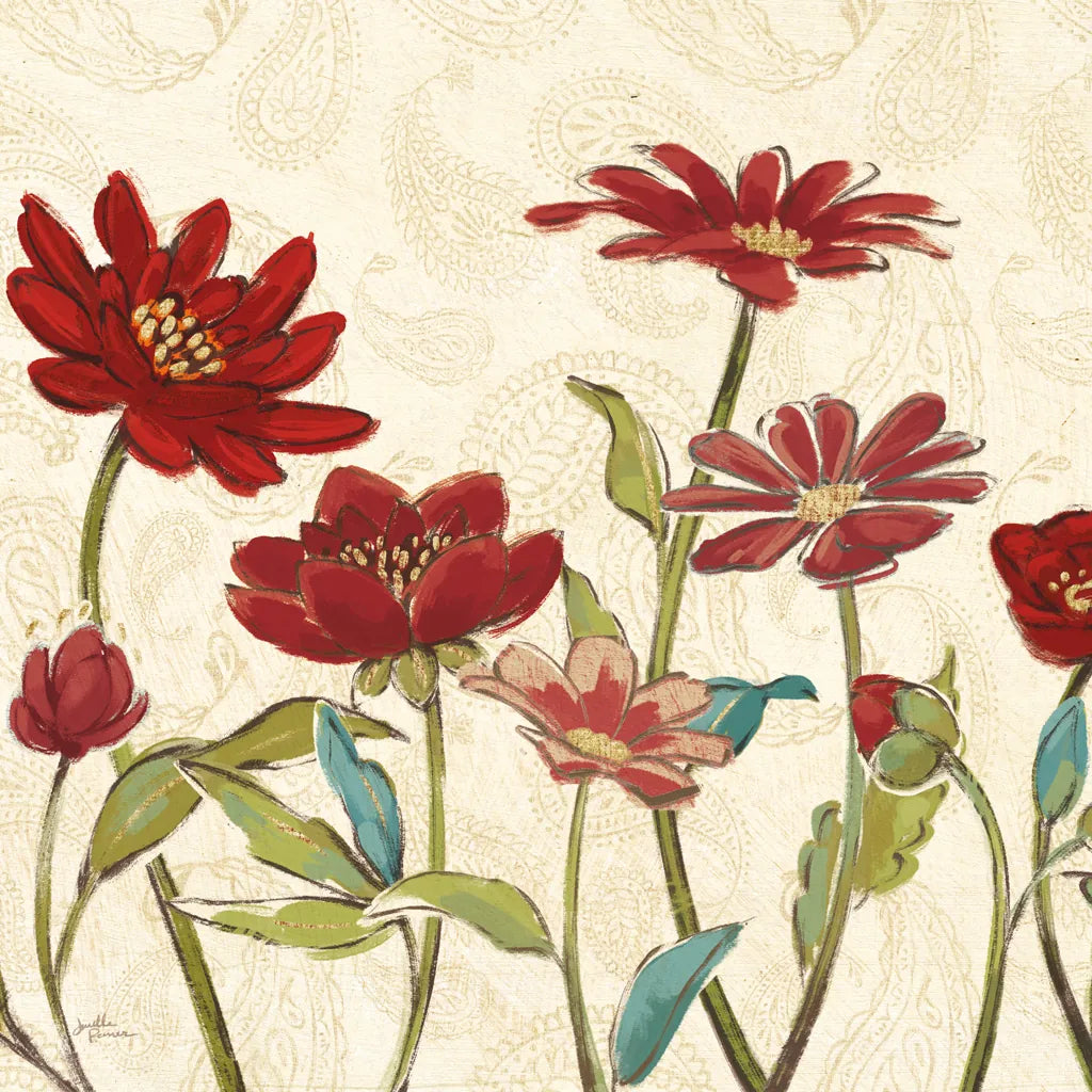 Red Gold Beauties III Crop by Janelle Penner. SKU 55943a. Archival Giclee Fine art print for wall decor.