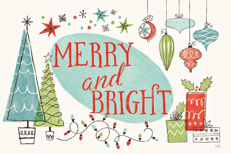 Retro Christmas I by Janelle Penner. SKU 36158i. Archival Giclee Fine art print for wall decor.