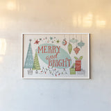 Retro Christmas I by Janelle Penner. shown as a paper print in a white frame. Available as a archival giclee rolled canvas, fine art paper, or poster print. SKU 36158i.