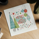 Retro Christmas II by Janelle Penner. Shown as a detailed flat fine art print, highlighting archival giclee quality. Available as an archival giclee rolled canvas, fine art paper, or poster print. SKU 36159a.