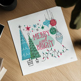 Retro Christmas II v2 by Janelle Penner. Shown as a detailed flat fine art print, highlighting archival giclee quality. Available as an archival giclee rolled canvas, fine art paper, or poster print. SKU 37362a.
