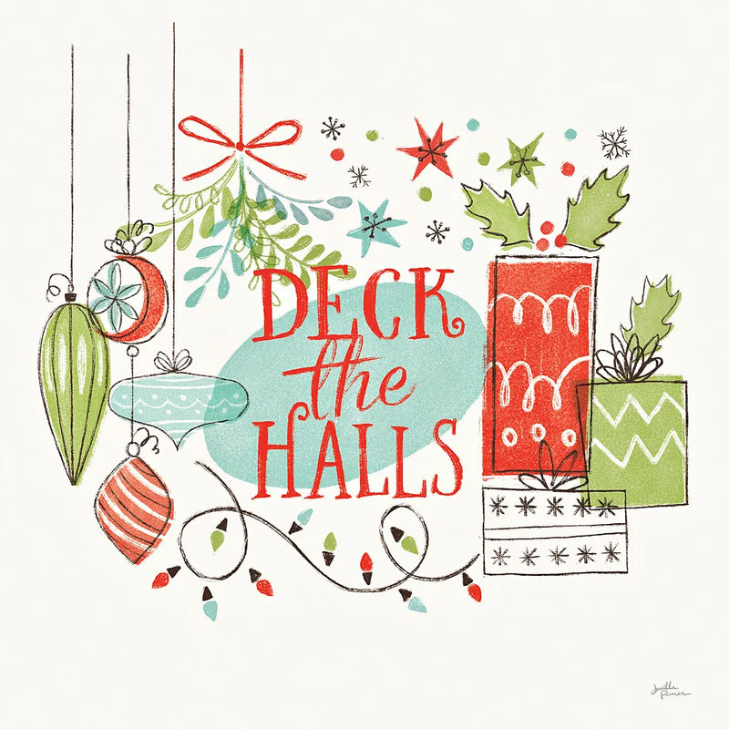 Retro Christmas III by Janelle Penner. SKU 36160a. Archival Giclee Fine art print for wall decor.