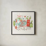 Retro Christmas III by Janelle Penner. Shown in a sleek black glass frame for a contemporary gallery look. Available as an archival giclee rolled canvas, fine art paper, or poster print. SKU 36160a.