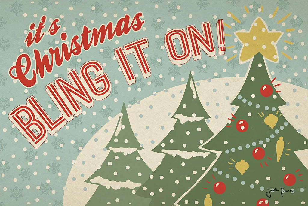 Retro Christmas IV by Janelle Penner. SKU 19771i. Archival Giclee Fine art print for wall decor.