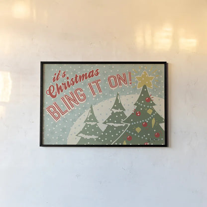Retro Christmas IV by Janelle Penner. shown as a paper print in a black flame. Available as a archival giclee rolled canvas, fine art paper, or poster print. SKU 19771i.