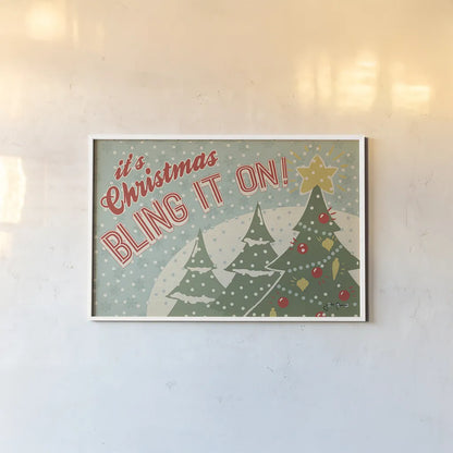 Retro Christmas IV by Janelle Penner. shown as a paper print in a white frame. Available as a archival giclee rolled canvas, fine art paper, or poster print. SKU 19771i.