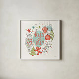 Retro Christmas IV by Janelle Penner. Shown in a crisp white glass frame for a clean and minimalist style. Available as an archival giclee rolled canvas, fine art paper, or poster print. SKU 36161a.