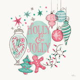 Retro Christmas IV Bright by Janelle Penner. SKU 66632a. Archival Giclee Fine art print for wall decor.