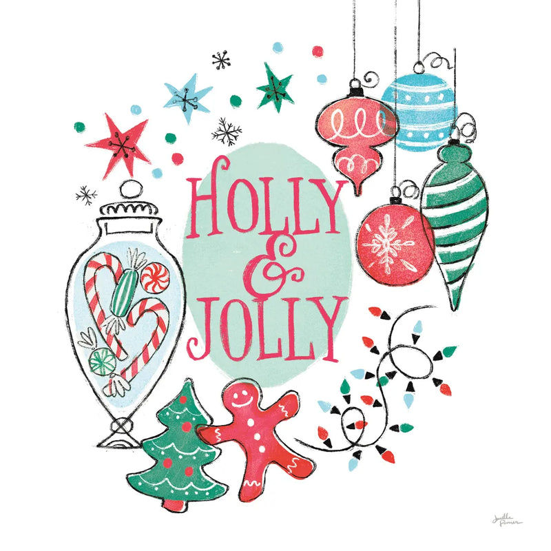 Retro Christmas IV v2 by Janelle Penner. SKU 37363a. Archival Giclee Fine art print for wall decor.