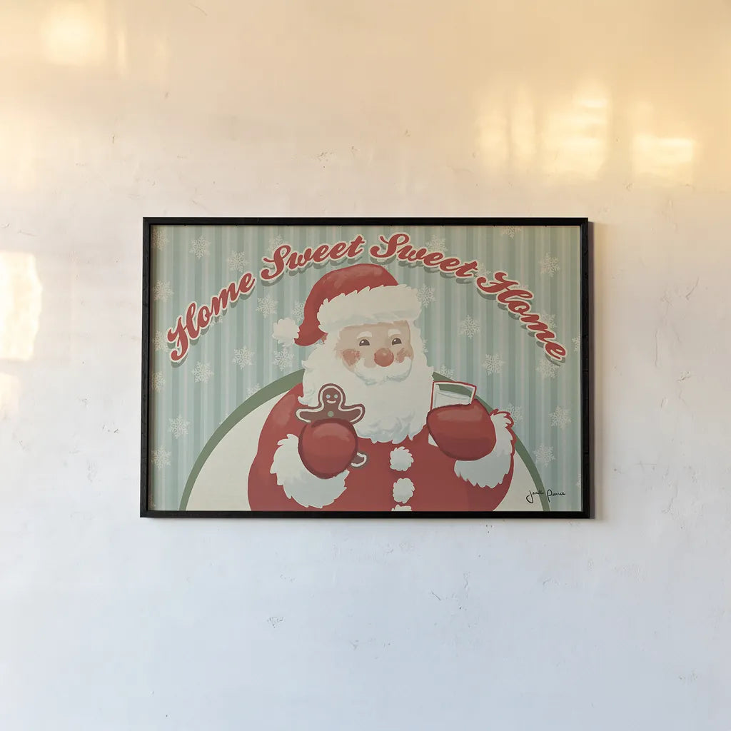 Retro Christmas V by Janelle Penner. shown as a paper print in a black flame. Available as a archival giclee rolled canvas, fine art paper, or poster print. SKU 34150i.
