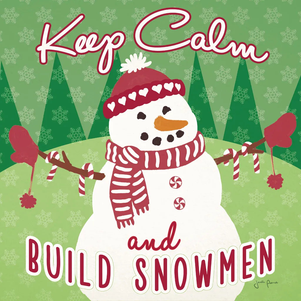 Retro Christmas VII Green by Janelle Penner. SKU 57805a. Archival Giclee Fine art print for wall decor.