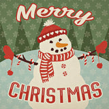 Retro Christmas VII Merry Christmas by Janelle Penner. SKU 31516a. Archival Giclee Fine art print for wall decor.
