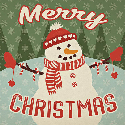 Retro Christmas VII Merry Christmas by Janelle Penner. SKU 31516a. Archival Giclee Fine art print for wall decor.