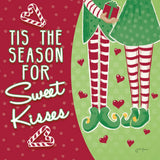 Retro Christmas VIII Green by Janelle Penner. SKU 57806a. Archival Giclee Fine art print for wall decor.