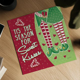 Retro Christmas VIII Green by Janelle Penner. Shown as a detailed flat fine art print, highlighting archival giclee quality. Available as an archival giclee rolled canvas, fine art paper, or poster print. SKU 57806a.