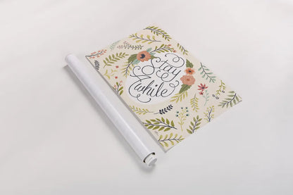 Retro Garden I by Janelle Penner. shown as a rolled paper print. Available as archival giclee rolled canvas, fine art paper, or poster print. SKU 34949i.