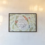 Retro Garden I Mint by Janelle Penner. shown as a paper print in a black flame. Available as a archival giclee rolled canvas, fine art paper, or poster print. SKU 34954i.