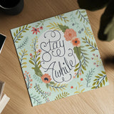 Retro Garden II Mint by Janelle Penner. Shown as a detailed flat fine art print, highlighting archival giclee quality. Available as an archival giclee rolled canvas, fine art paper, or poster print. SKU 34955a.