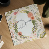 Retro Garden II Pale Blush Dream by Janelle Penner. Shown as a detailed flat fine art print, highlighting archival giclee quality. Available as an archival giclee rolled canvas, fine art paper, or poster print. SKU 51575a.