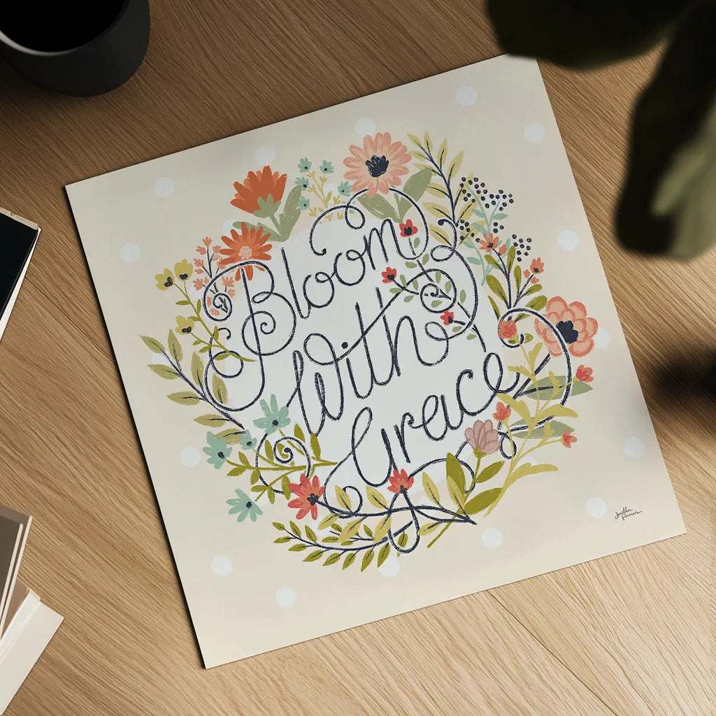 Retro Garden IV by Janelle Penner. Shown as a detailed flat fine art print, highlighting archival giclee quality. Available as an archival giclee rolled canvas, fine art paper, or poster print. SKU 34952a.