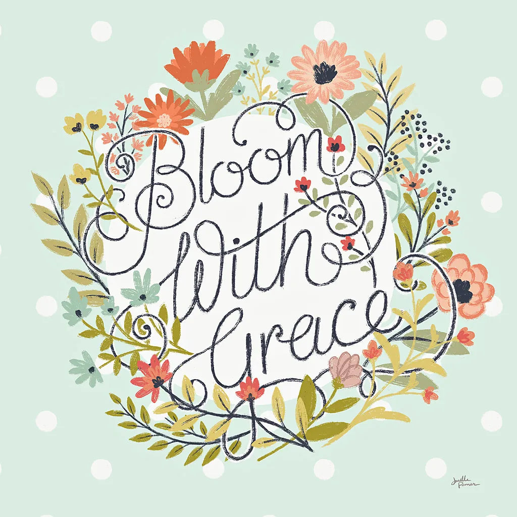 Retro Garden IV Mint by Janelle Penner. SKU 34957a. Archival Giclee Fine art print for wall decor.