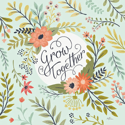 Retro Garden V Mint by Janelle Penner. SKU 34958a. Archival Giclee Fine art print for wall decor.