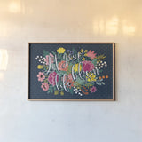 Romantic Luxe I Pastel by Janelle Penner. shown as a paper print in a natural frame. Available as a archival giclee rolled canvas, fine art paper, or poster print. SKU 37892i.