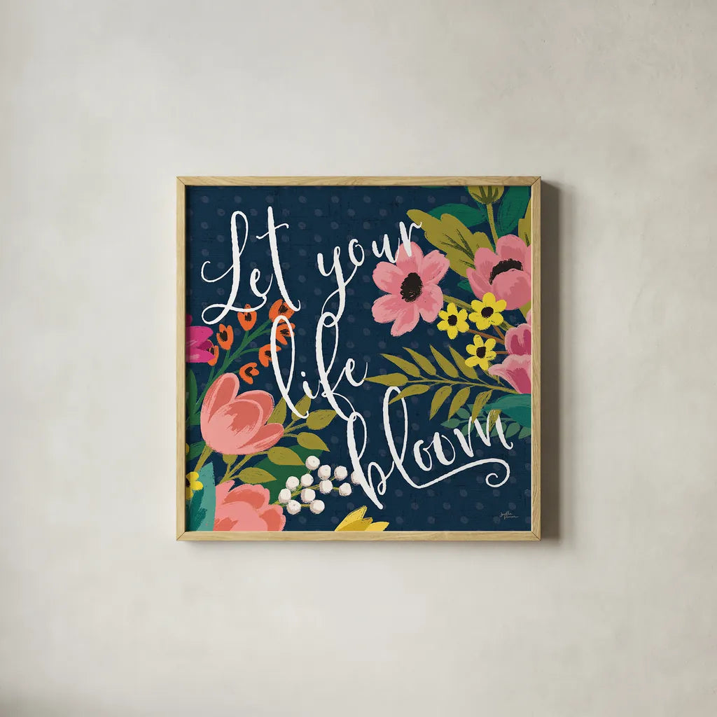 Romantic Luxe II Pastel by Janelle Penner. Shown in a natural wood glass frame for a timeless modern aesthetic. Available as an archival giclee rolled canvas, fine art paper, or poster print. SKU 37893a.