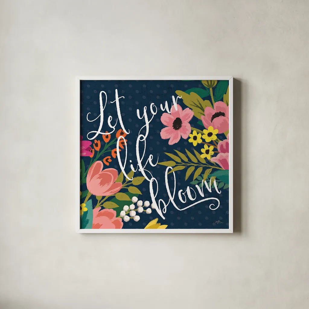 Romantic Luxe II Pastel by Janelle Penner. Shown in a crisp white glass frame for a clean and minimalist style. Available as an archival giclee rolled canvas, fine art paper, or poster print. SKU 37893a.