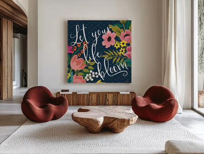Romantic Luxe II Pastel by Janelle Penner. Shown as extra-large giant wall art in a modern living room. Available as an archival giclee rolled canvas, fine art paper, or poster print. SKU 37893a.