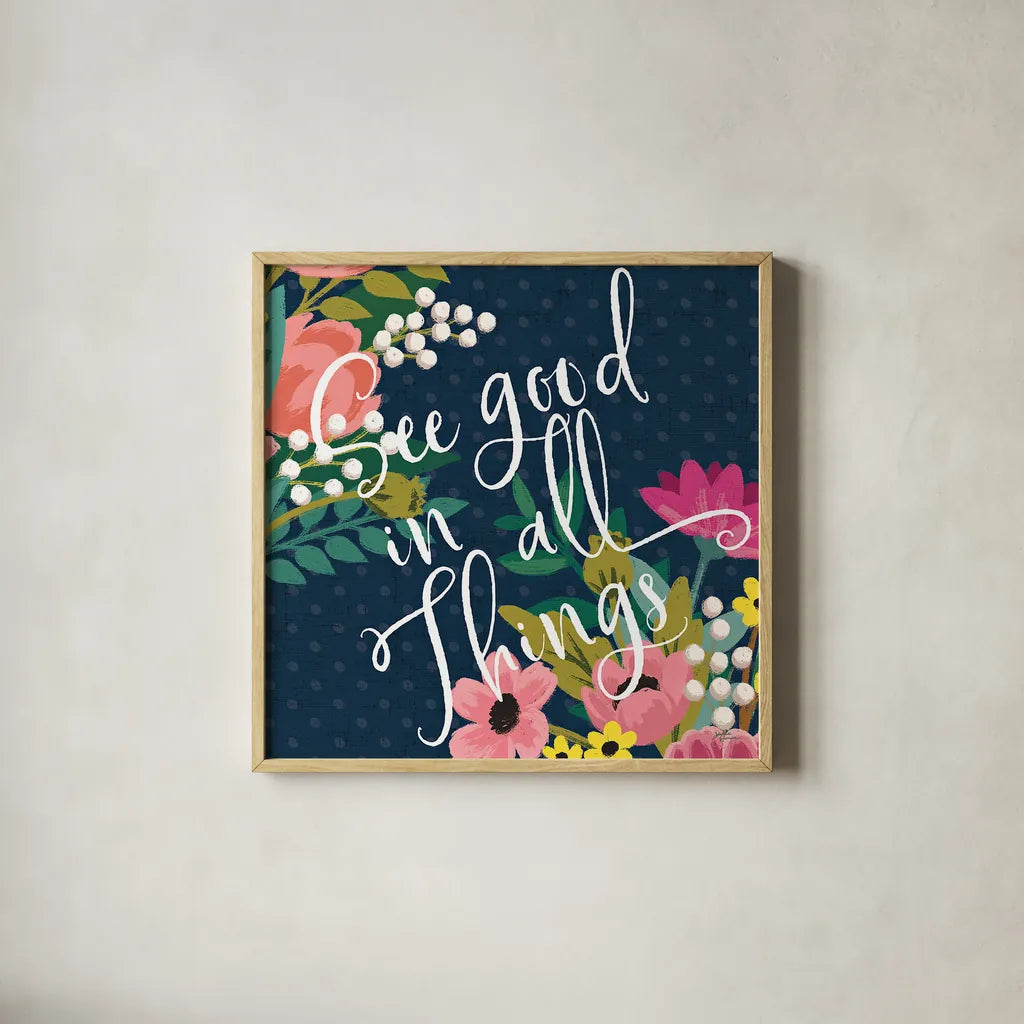 Romantic Luxe III Pastel by Janelle Penner. Shown in a natural wood glass frame for a timeless modern aesthetic. Available as an archival giclee rolled canvas, fine art paper, or poster print. SKU 37894a.