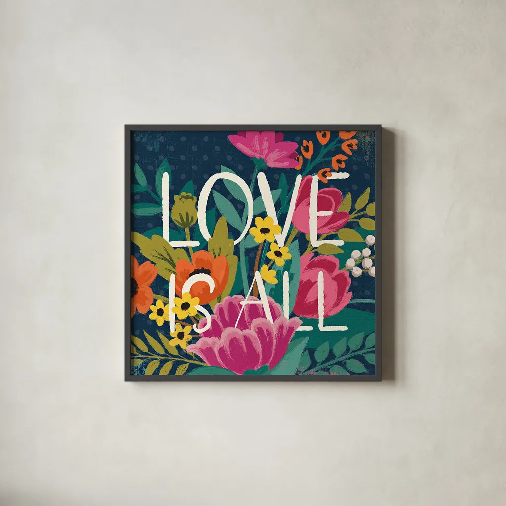 Romantic Luxe IV by Janelle Penner. Shown in a sleek black glass frame for a contemporary gallery look. Available as an archival giclee rolled canvas, fine art paper, or poster print. SKU 37879a.