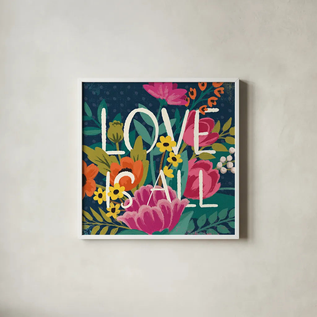 Romantic Luxe IV by Janelle Penner. Shown in a crisp white glass frame for a clean and minimalist style. Available as an archival giclee rolled canvas, fine art paper, or poster print. SKU 37879a.