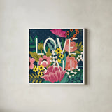 Romantic Luxe IV Pastel by Janelle Penner. Shown in a crisp white glass frame for a clean and minimalist style. Available as an archival giclee rolled canvas, fine art paper, or poster print. SKU 37895a.