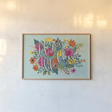 Romantic Luxe IX by Janelle Penner. shown as a paper print in a natural frame. Available as a archival giclee rolled canvas, fine art paper, or poster print. SKU 37884i.