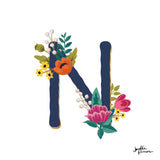Romantic Luxe N Navy by Janelle Penner. SKU 74238a. Archival Giclee Fine art print for wall decor.