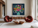 Romantic Luxe V by Janelle Penner. Shown as extra-large giant wall art in a modern living room. Available as an archival giclee rolled canvas, fine art paper, or poster print. SKU 37880a.