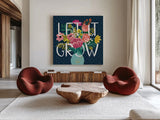 Romantic Luxe V Pastel by Janelle Penner. Shown as extra-large giant wall art in a modern living room. Available as an archival giclee rolled canvas, fine art paper, or poster print. SKU 37896a.