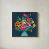 Romantic Luxe VI by Janelle Penner. Shown in a sleek black glass frame for a contemporary gallery look. Available as an archival giclee rolled canvas, fine art paper, or poster print. SKU 37881a.