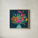 Romantic Luxe VI by Janelle Penner. Shown in a natural wood glass frame for a timeless modern aesthetic. Available as an archival giclee rolled canvas, fine art paper, or poster print. SKU 37881a.