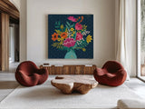 Romantic Luxe VI by Janelle Penner. Shown as extra-large giant wall art in a modern living room. Available as an archival giclee rolled canvas, fine art paper, or poster print. SKU 37881a.