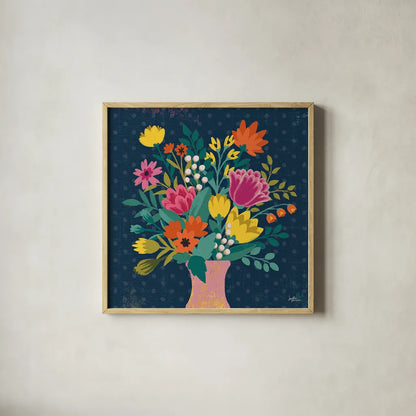 Romantic Luxe VII by Janelle Penner. Shown in a natural wood glass frame for a timeless modern aesthetic. Available as an archival giclee rolled canvas, fine art paper, or poster print. SKU 37882a.