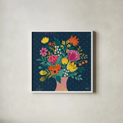 Romantic Luxe VII by Janelle Penner. Shown in a crisp white glass frame for a clean and minimalist style. Available as an archival giclee rolled canvas, fine art paper, or poster print. SKU 37882a.