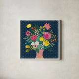 Romantic Luxe VII Pastel by Janelle Penner. Shown in a crisp white glass frame for a clean and minimalist style. Available as an archival giclee rolled canvas, fine art paper, or poster print. SKU 37898a.