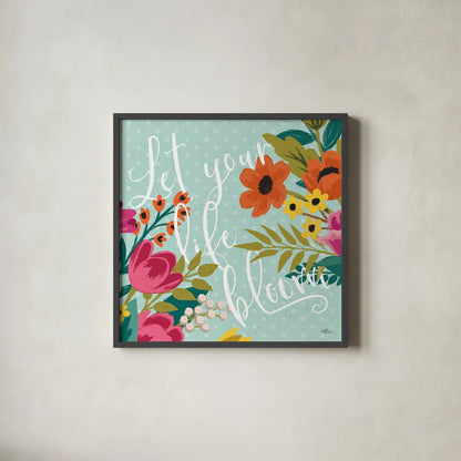 Romantic Luxe X by Janelle Penner. Shown in a sleek black glass frame for a contemporary gallery look. Available as an archival giclee rolled canvas, fine art paper, or poster print. SKU 37885a.