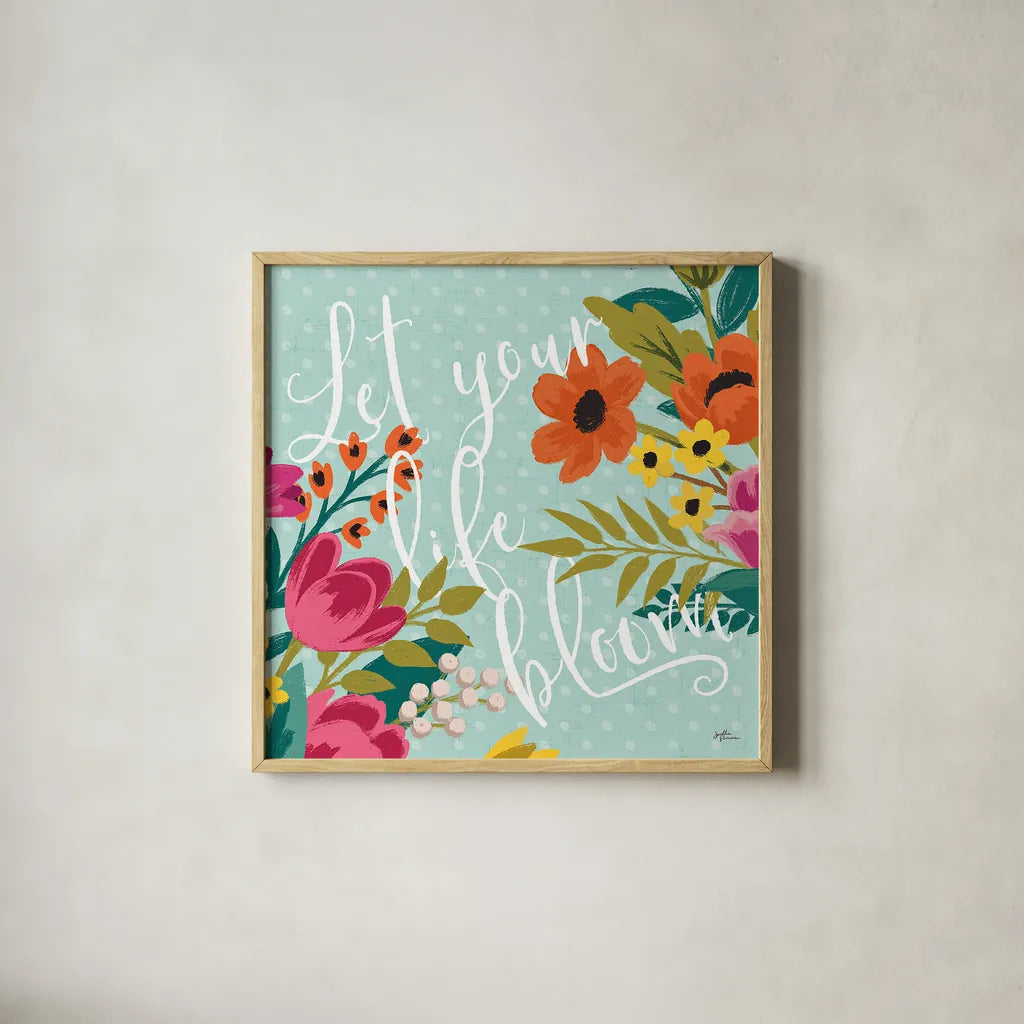 Romantic Luxe X by Janelle Penner. Shown in a natural wood glass frame for a timeless modern aesthetic. Available as an archival giclee rolled canvas, fine art paper, or poster print. SKU 37885a.