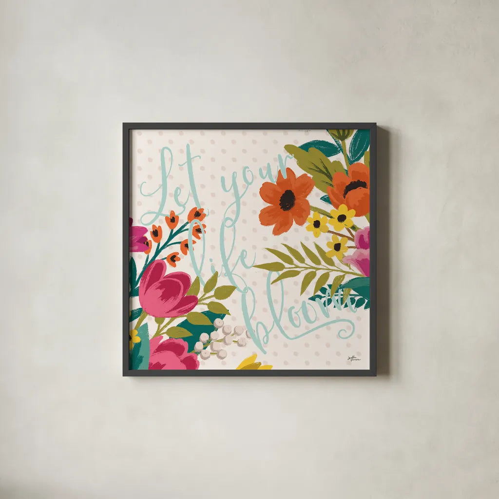 Romantic Luxe X Light by Janelle Penner. Shown in a sleek black glass frame for a contemporary gallery look. Available as an archival giclee rolled canvas, fine art paper, or poster print. SKU 39336a.