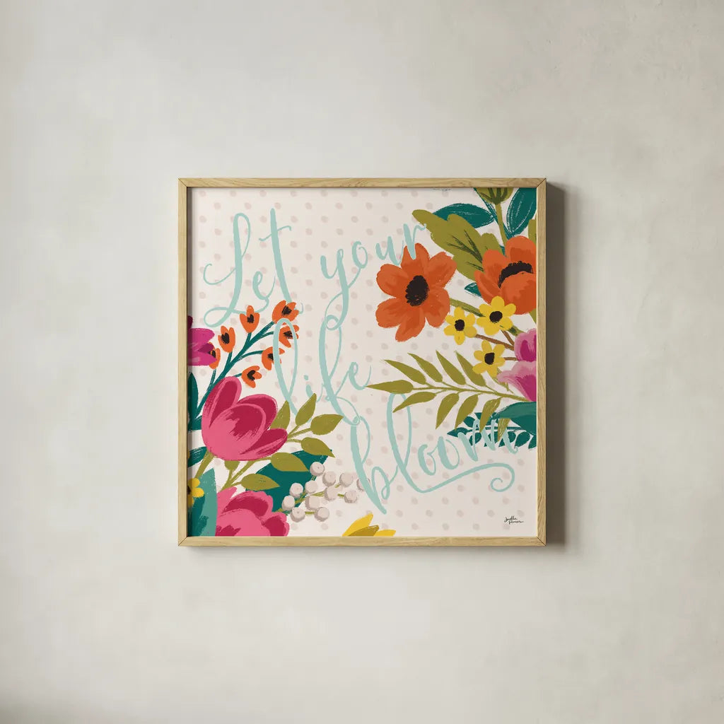 Romantic Luxe X Light by Janelle Penner. Shown in a natural wood glass frame for a timeless modern aesthetic. Available as an archival giclee rolled canvas, fine art paper, or poster print. SKU 39336a.