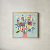 Romantic Luxe XIII Bright by Janelle Penner. Shown in a natural wood glass frame for a timeless modern aesthetic. Available as an archival giclee rolled canvas, fine art paper, or poster print. SKU 42891a.