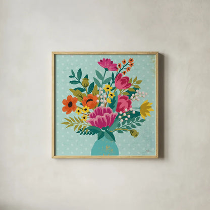 Romantic Luxe XIV by Janelle Penner. Shown in a natural wood glass frame for a timeless modern aesthetic. Available as an archival giclee rolled canvas, fine art paper, or poster print. SKU 37889a.